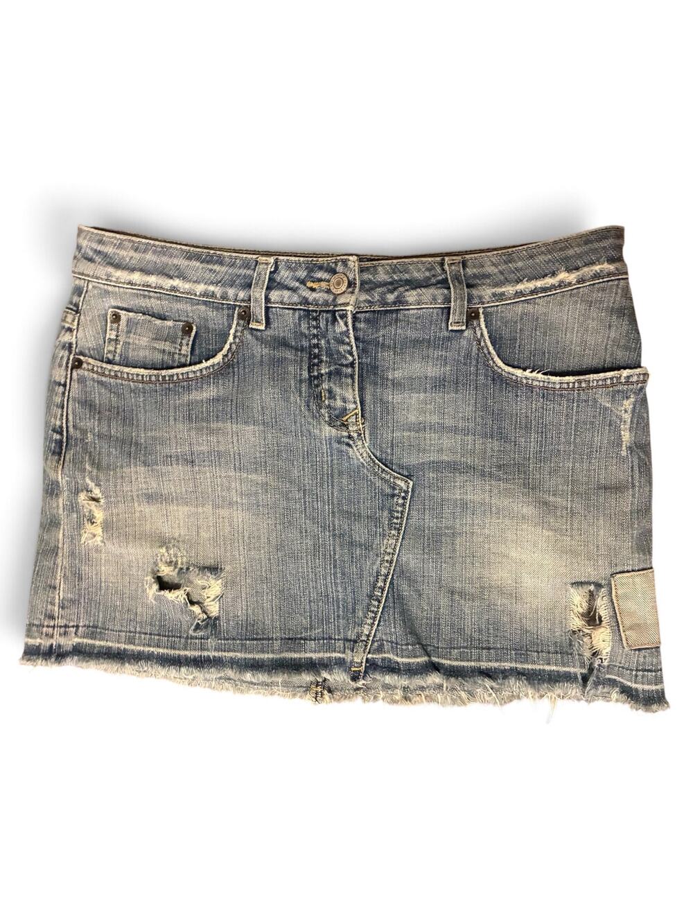 ARCHIVAL Y2K VINTAGE BEBE DENIM MICRO MINI SKIRT Golden Era